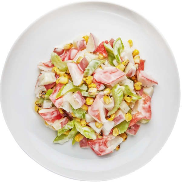 ENSALADA DE CANGREJO con surimi en trozos